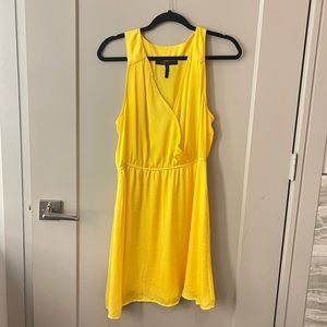 BCBG yellow silk dress